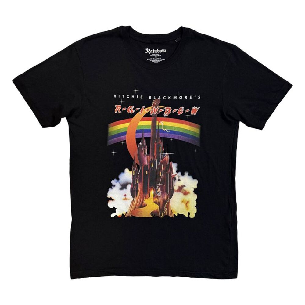 Rainbow Unisex Adult Castle Rainbow T-Shirt / Black